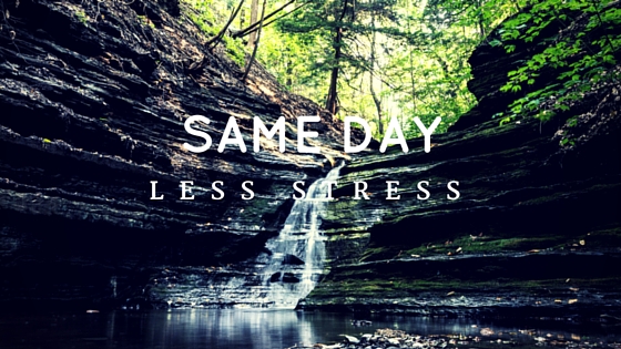 Same day, less stress